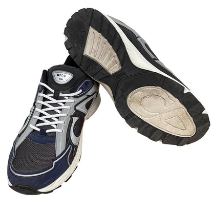 Dior B30 Navy Blue and Grey Mesh Trainers