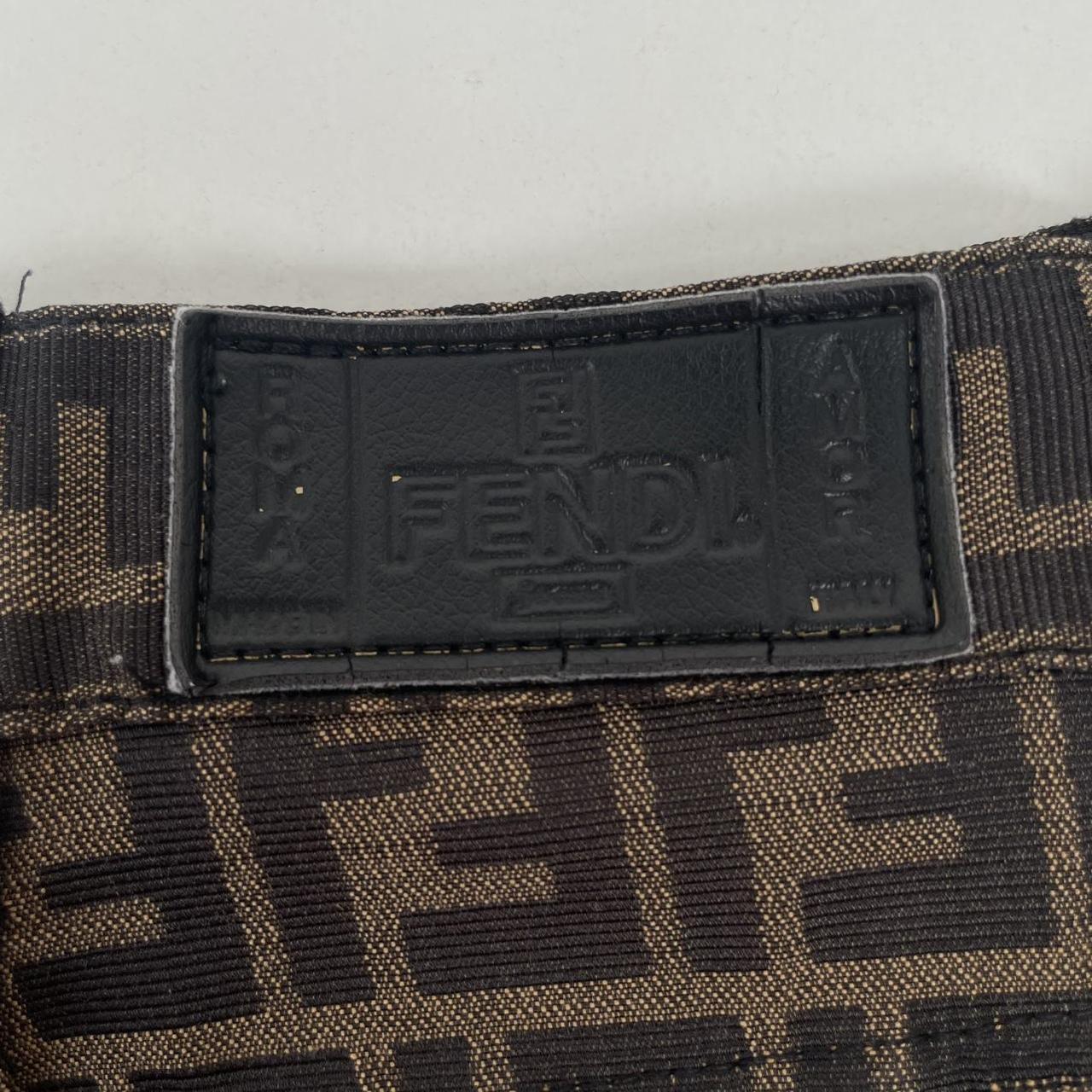 Vintage 90s Fendi Brown Zucca Monogram High Waisted Jeans