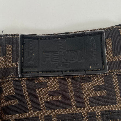 Vintage 90s Fendi Brown Zucca Monogram High Waisted Jeans