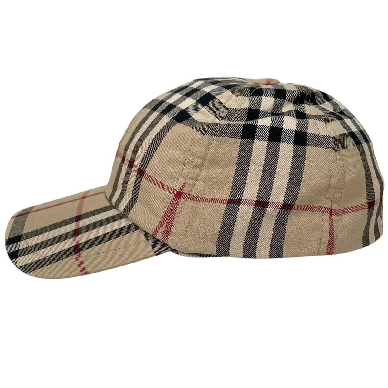 Vintage Burberry London Beige Nova Check Baseball Cap
