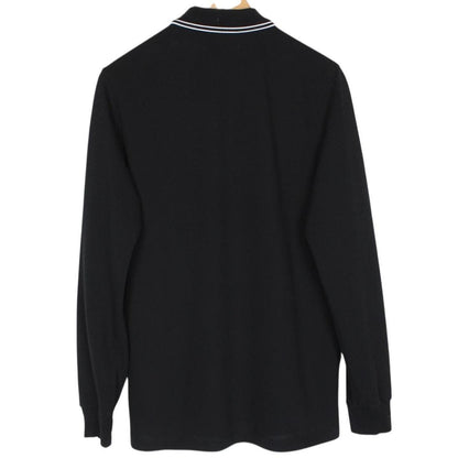 Stone Island AW 2017 Black Long Sleeve Compass Polo Shirt