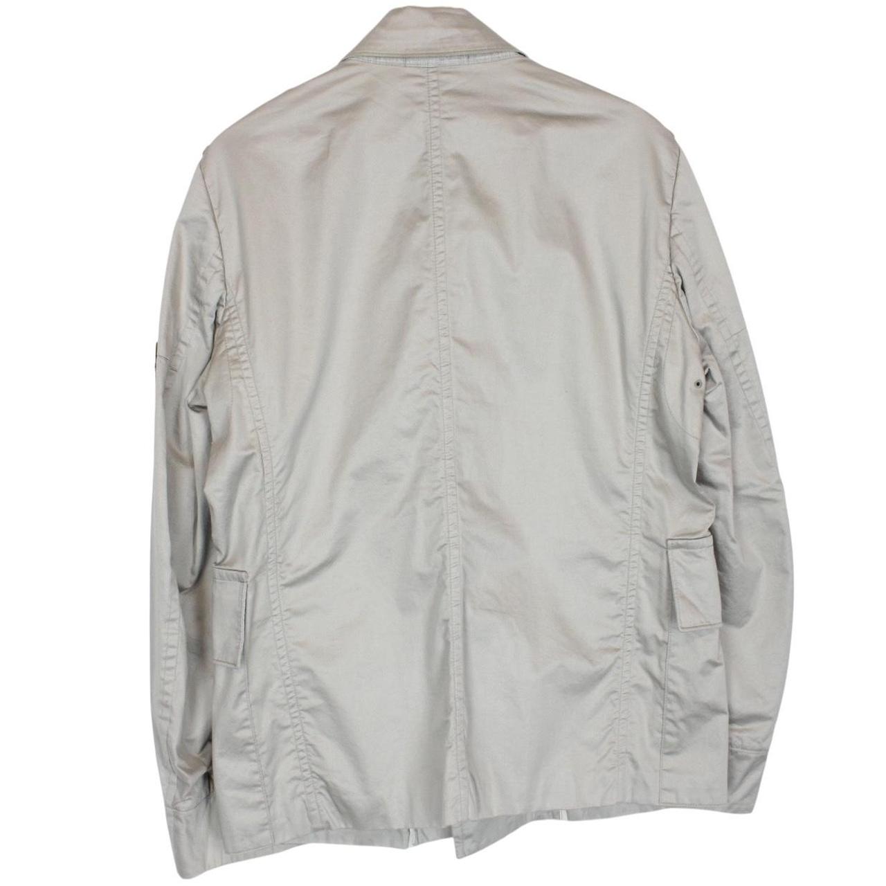 Stone Island SS 2009 Grey Cotton Spalmatura Double Breasted Jacket