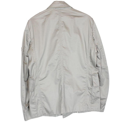 Stone Island SS 2009 Grey Cotton Spalmatura Double Breasted Jacket