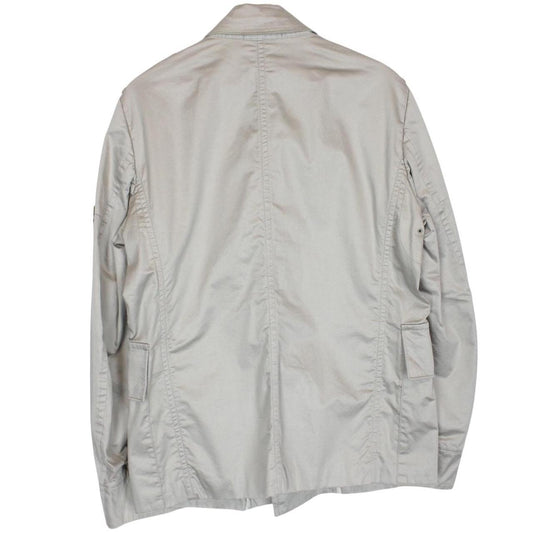 Stone Island SS 2009 Grey Cotton Spalmatura Double Breasted Jacket