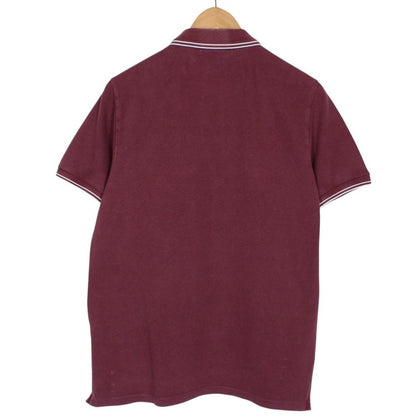 Stone Island AW 2017 Burgundy Short Sleeve Compass Polo Shirt