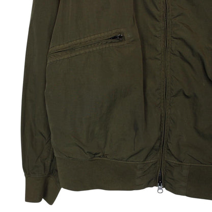 CP Company Green Full Zip Chrome-R Nylon Garment Dyed Goggle Jacket