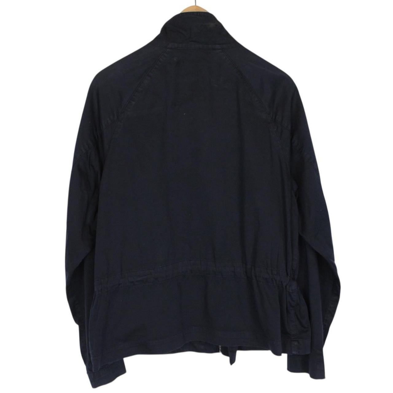 Vintage Stone Island SS 2001 Navy Blue Raso Gommato Full Zip Jacket