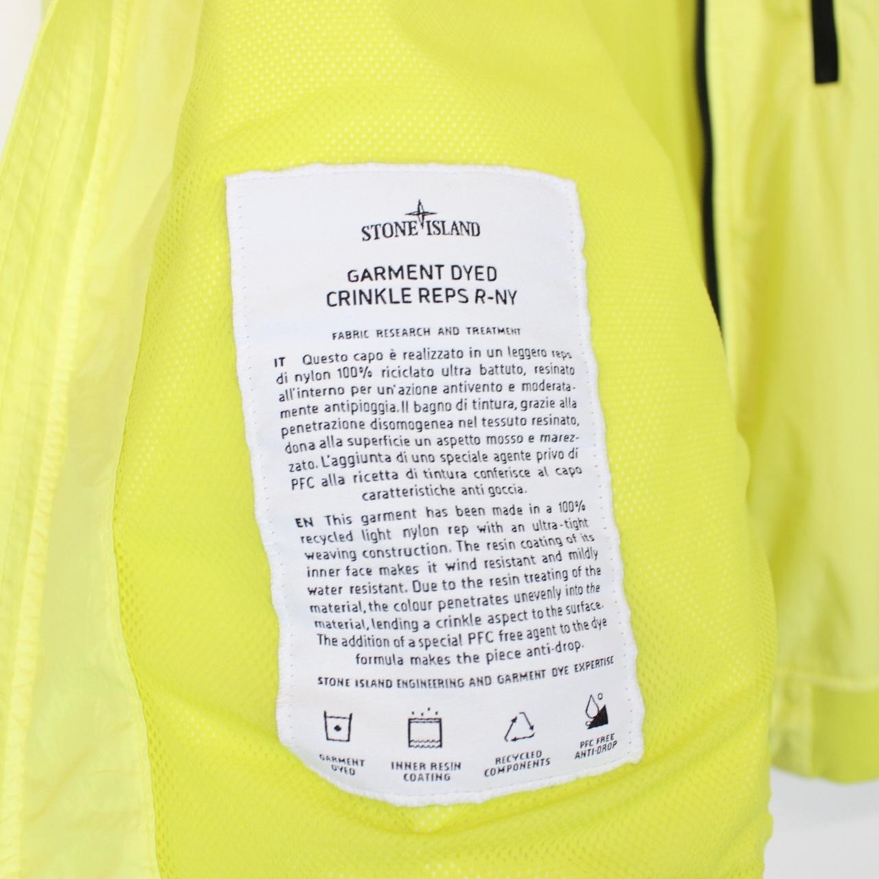 Stone Island SS 2024 Yellow Garment Dyed Crinke Reps R-NY Full Zip Jacket