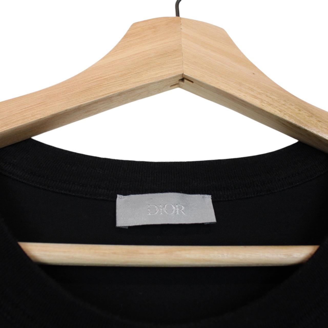 Dior Black Christian Dior Atelier Print Short Sleeve Oversized Cotton T-Shirt
