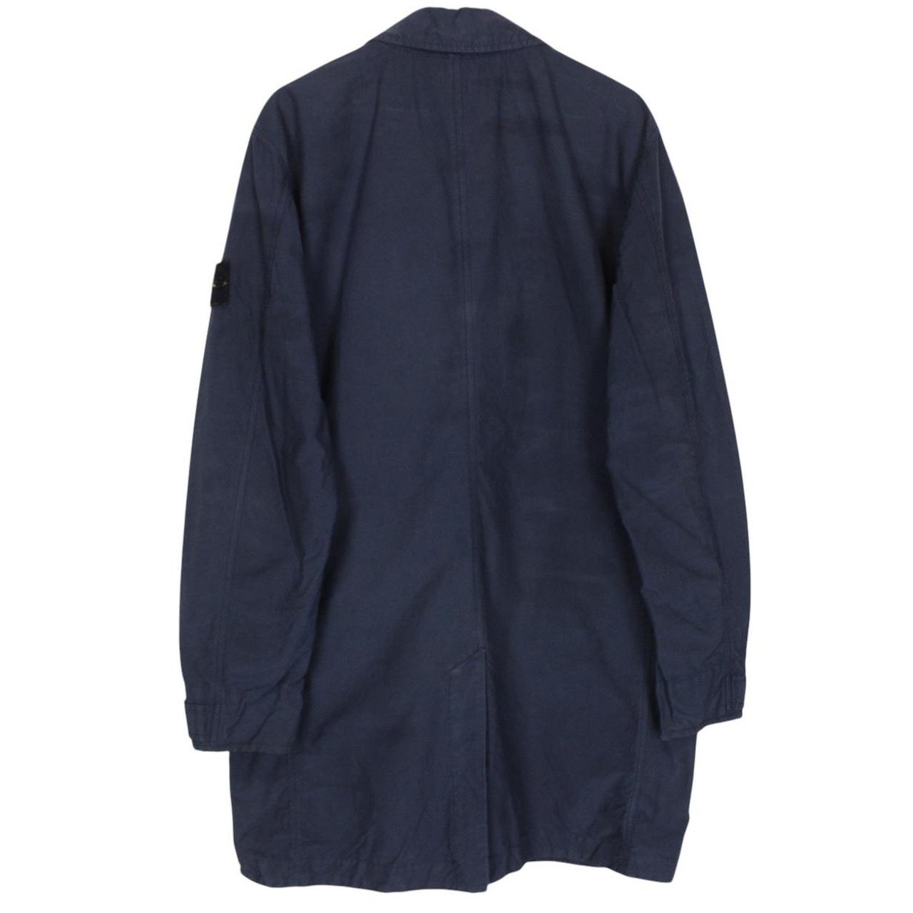 Stone Island SS 2017 Navy Blue Light Cotton Nylon Twill Mac Coat