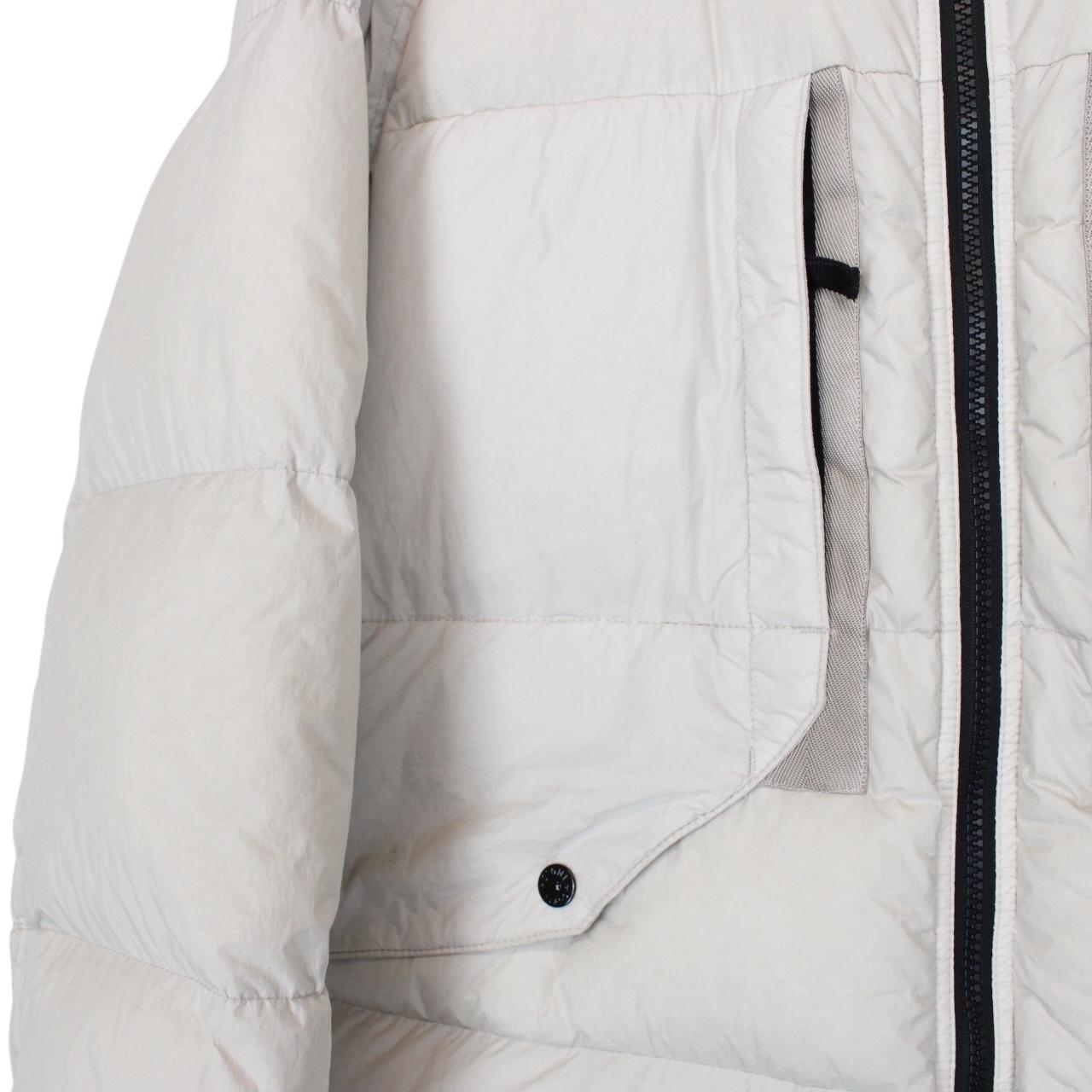 Stone Island AW 2023 Beige Garment Dyed Crinkle Reps R-NY Down Puffer Jacket