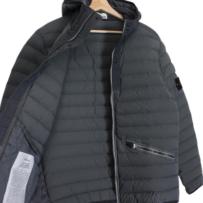 Stone Island AW 2019 Grey Loom Woven Chambers Stretch Nylon TC Down Jacket