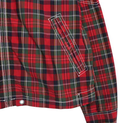 Vintage 90s Ralph Lauren Multicoloured Tartan Check Hooded Cotton Jacket
