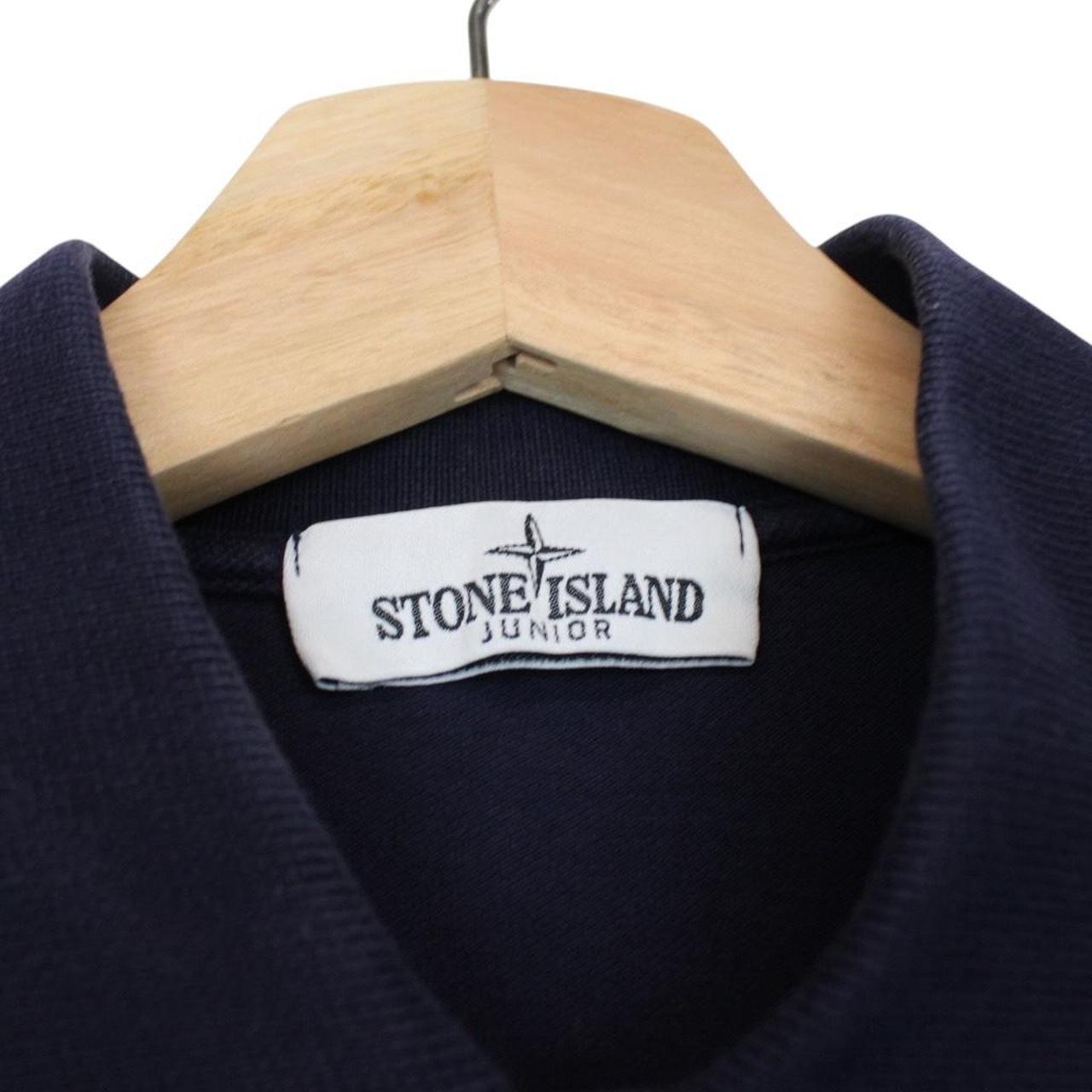 Stone Island Junior SS 2019 Navy Blue Short Sleeve Compass Cotton Polo Shirt