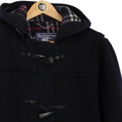 Vintage Burberry London Navy Blue Wool Duffle Coat