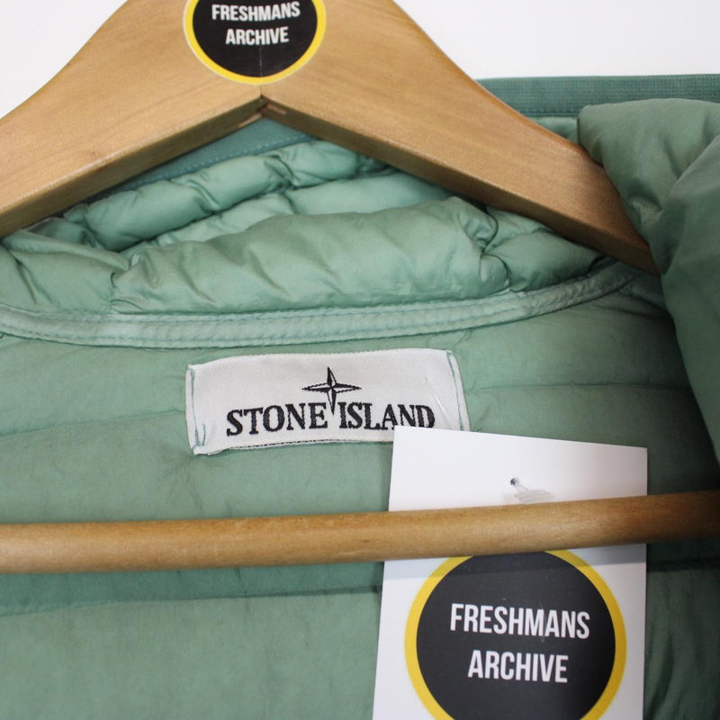 Stone Island AW 2022 Loom Woven Chambers R-Nylon Green Down Jacket
