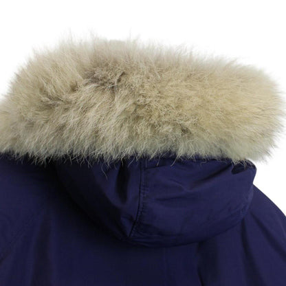 Stone Island AW 2015 Navy Blue Micro Reps Down Parka Coat with Fur Hood