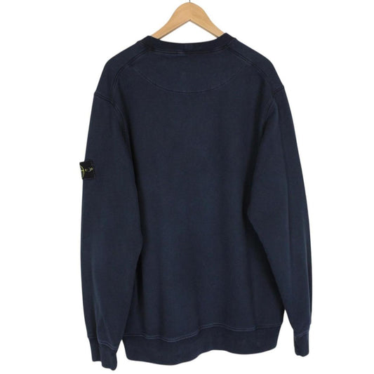 Stone Island AW 2022 Navy Blue Cotton Sweatshirt Jumper