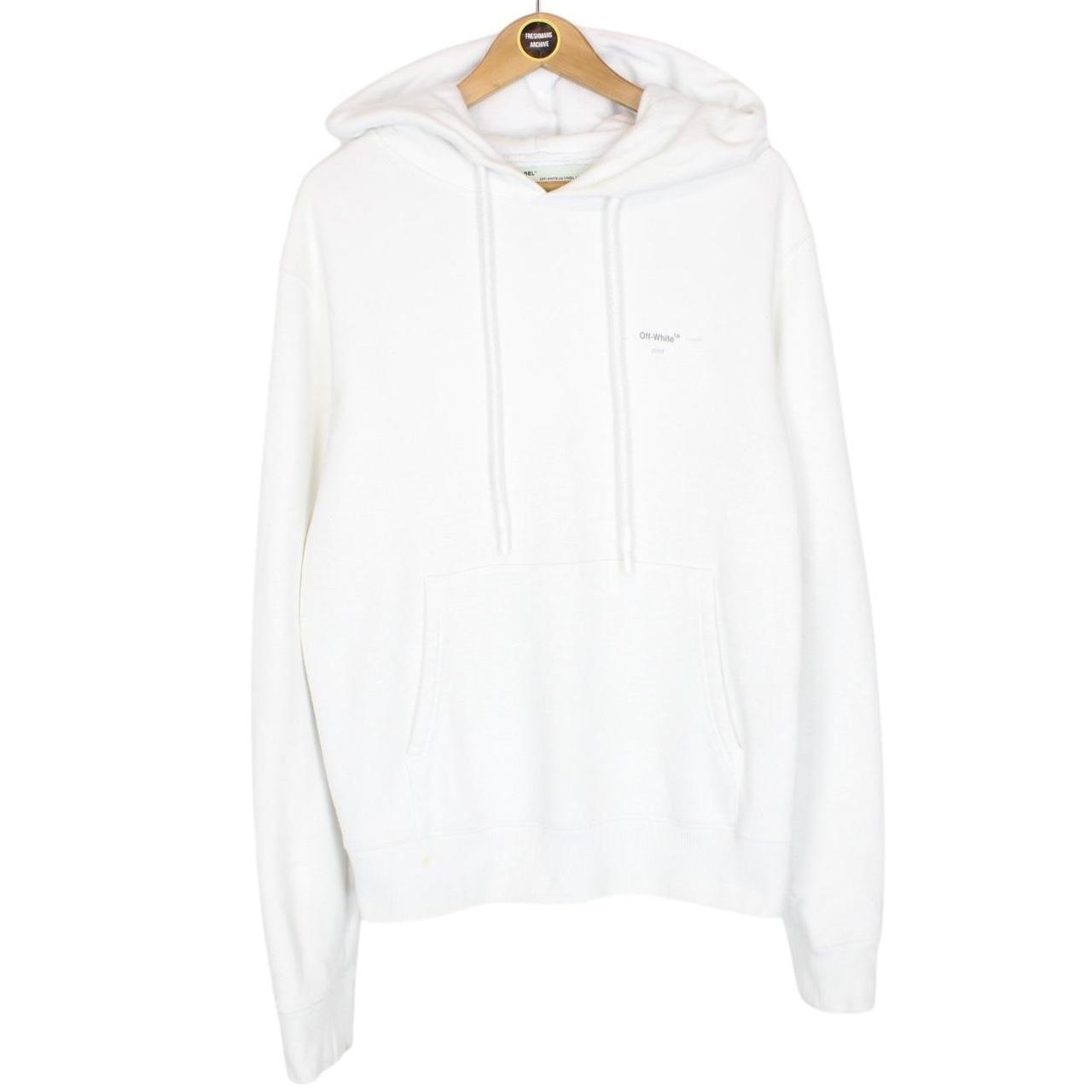 Off White White Arrows Cotton Hoodie Jumper