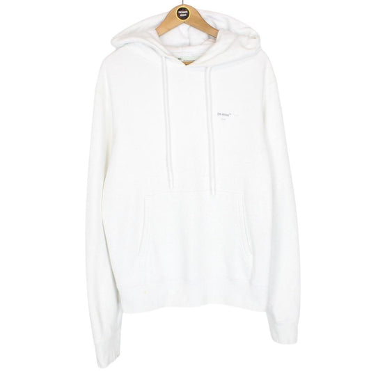 Off White White Arrows Cotton Hoodie Jumper