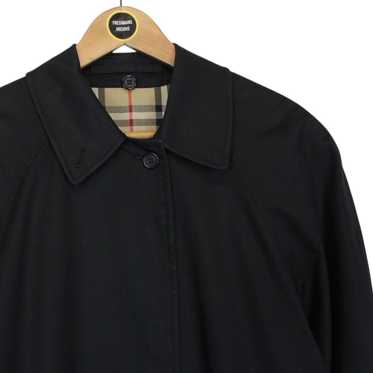 Vintage 90s Burberry Black Pimlico Cotton Trench Coat