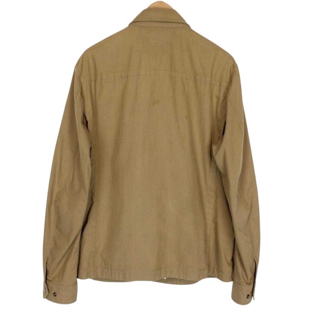 CP Company Tan Brown Full Zip 50 Fili Lens Overshirt Jacket