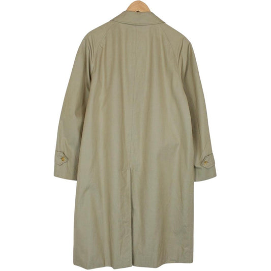 Vintage 90s Burberry Khaki Green Nova Check Single Breasted Trench Coat