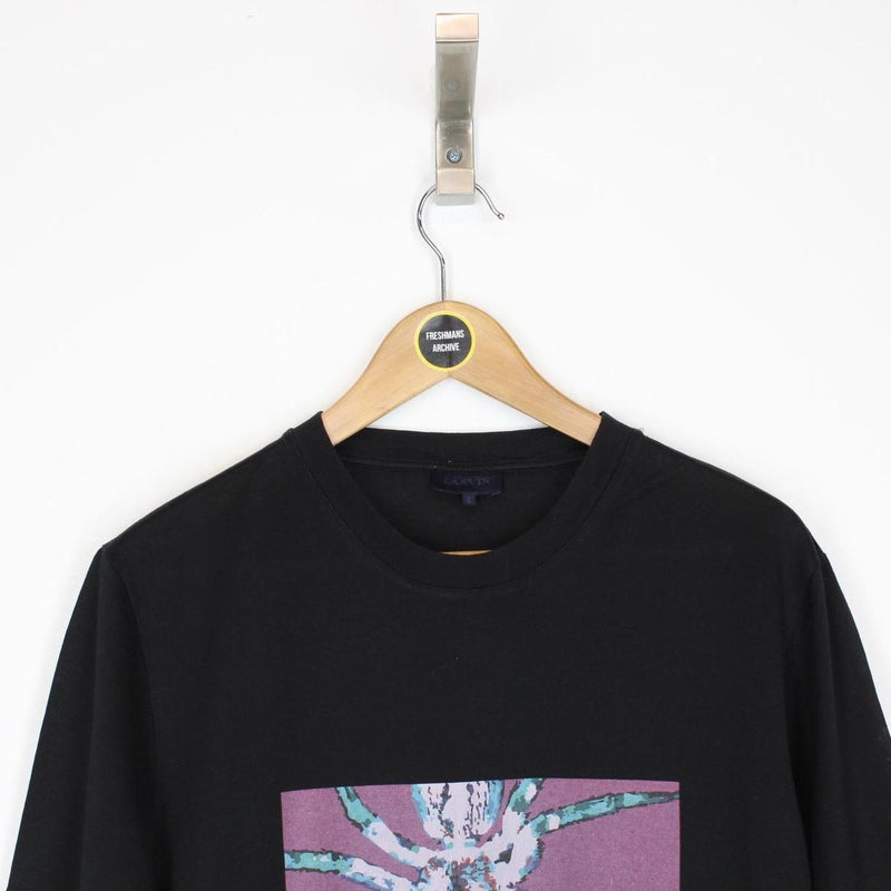 Lanvin Black Spider Print Short Sleeve T-Shirt