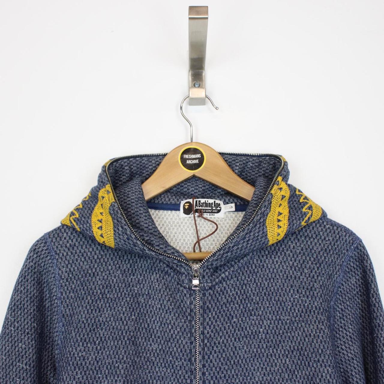 Bape Blue Full Zip WGM Shark Hoodie Jumper