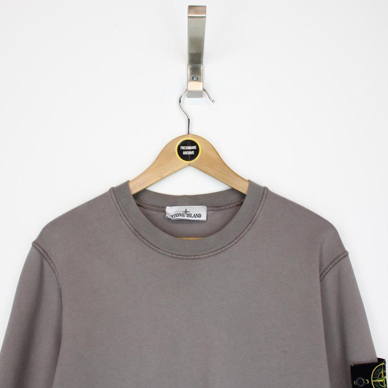 Stone Island SS 2024 Stone Grey Cotton Sweatshirt Jumper