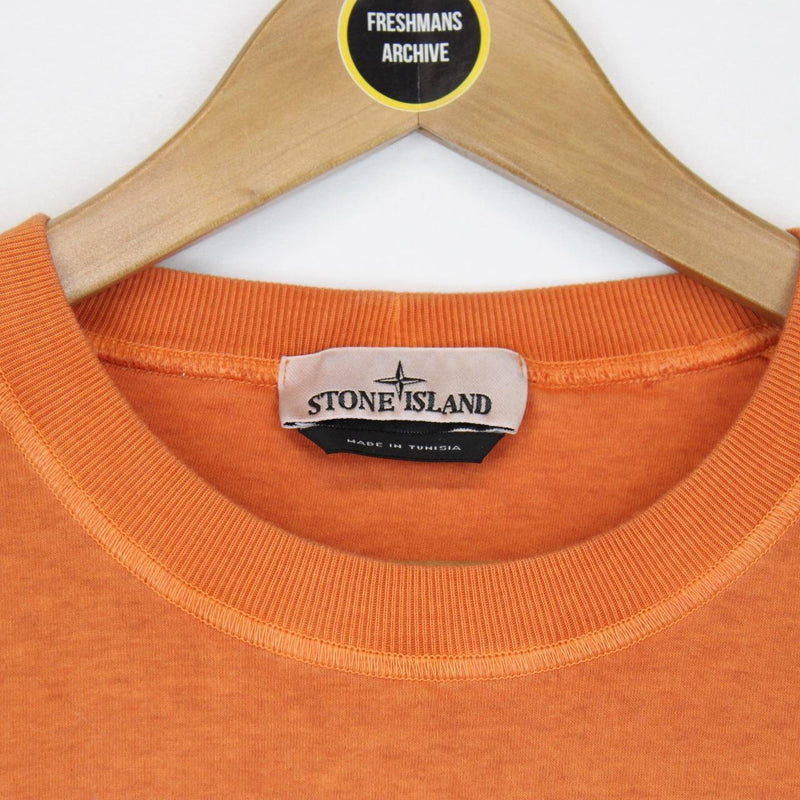 Stone Island Orange Short Sleeve Compass T-Shirt