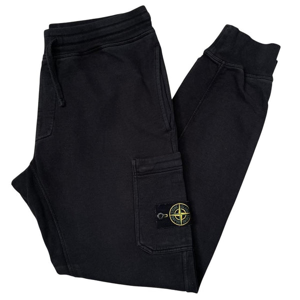 Stone Island Black Cotton Tracksuit Bottoms / Joggers