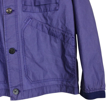 Stone Island SS 2022 Blue Aggressive Gommato Logo Jacket