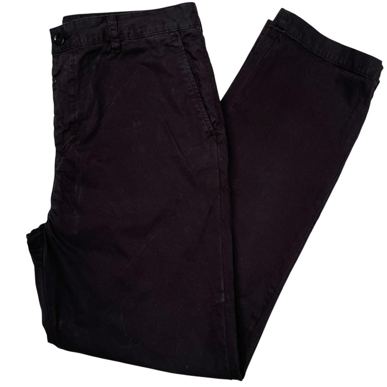 Belstaff Black Straight Leg Fit Cotton Trousers