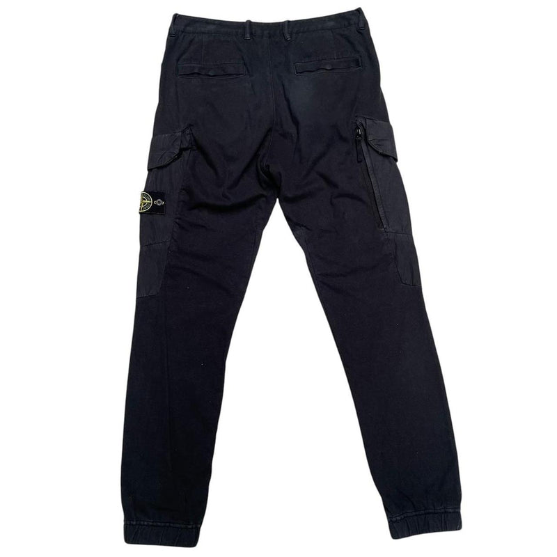 Stone Island AW 2016 Black Slim Fit Cotton/Nylon Cargo Trousers