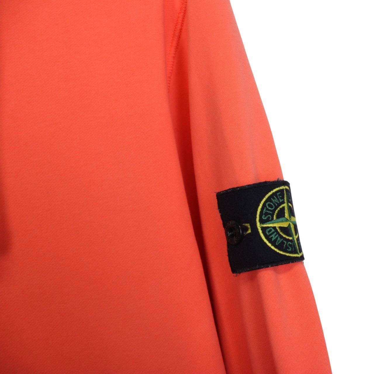 Stone Island SS 2020 Orange Cotton Hoodie Jumper