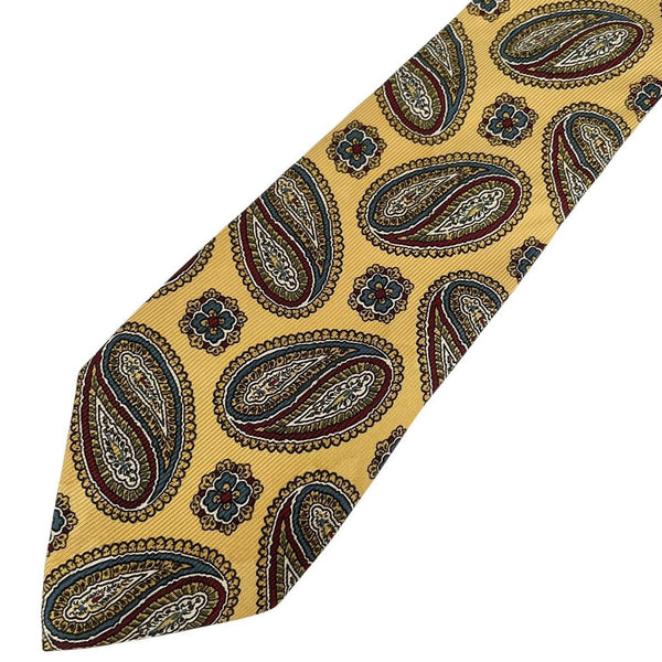 Vintage 90s Burberry Multicoloured Paisley Silk Tie