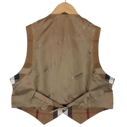 Burberry Birch Brown Nova Check Cropped Waistcoat