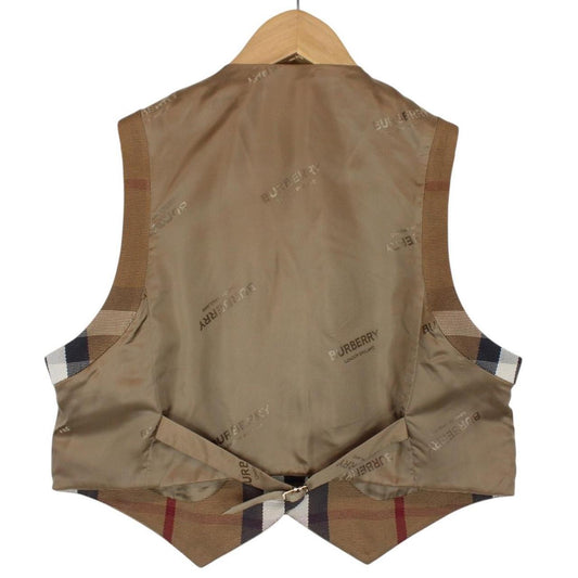 Burberry Birch Brown Nova Check Cropped Waistcoat