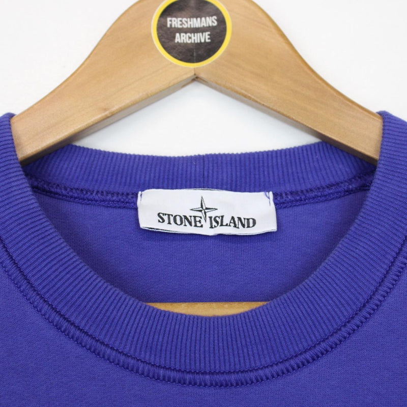 Stone Island AW 2021 Blue Cotton Sweatshirt Jumper