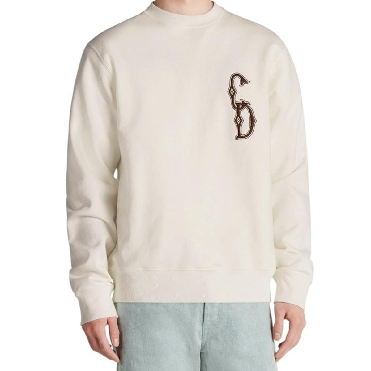 Dior cream jumper with interwoven CD embroidery, made from cotton, brand new with tags.