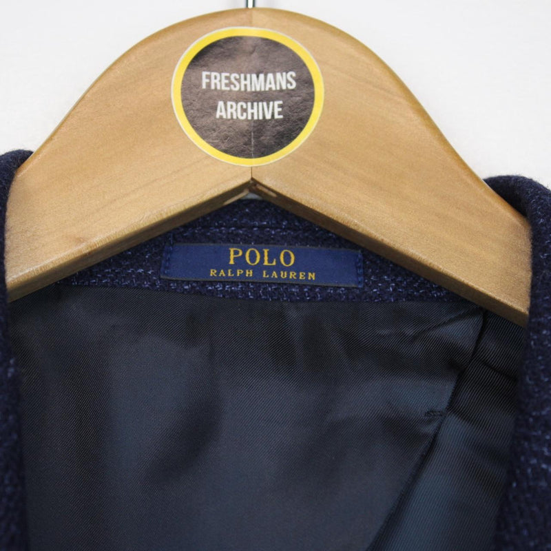 Polo Ralph Lauren Navy Blue Herringbone Blazer Jacket