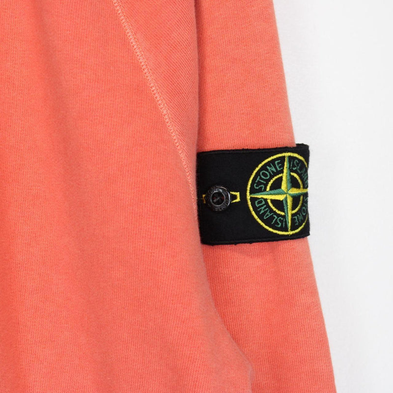 Stone Island SS 2022 Orange Full Zip Cotton Hoodie Jumper
