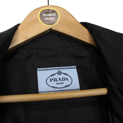 Vintage Prada Black Nylon Belted Trench Coat