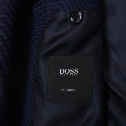 Hugo Boss Navy Blue Wool Tailored Suit Blazer Jacket