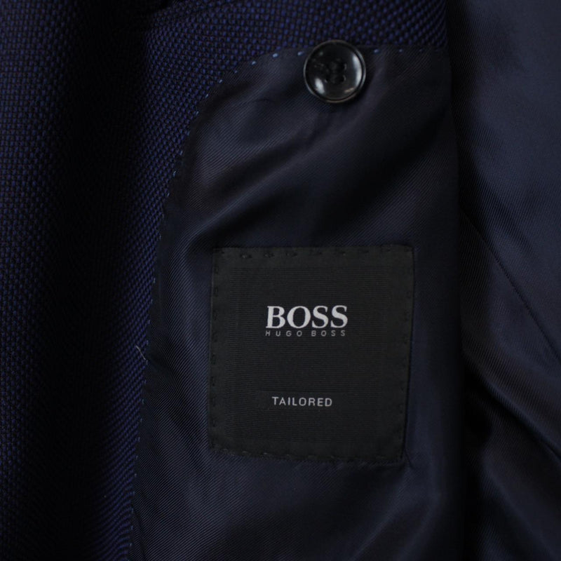 Hugo Boss Navy Blue Wool Tailored Suit Blazer Jacket