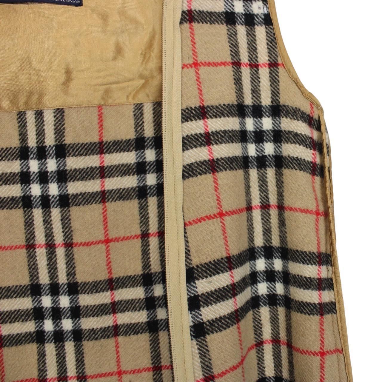 Vintage 90s Burberry Beige Nova Check Trench Coat Removable Lining