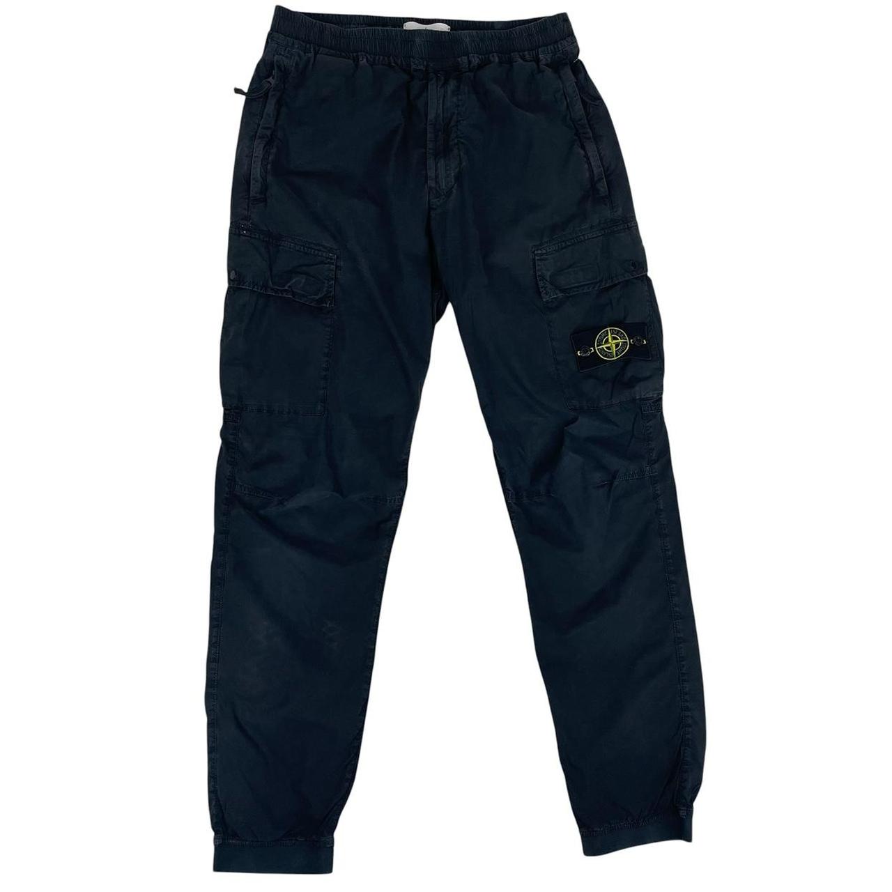 Stone Island SS 2021 Black RE-T Fit Cargo Trousers