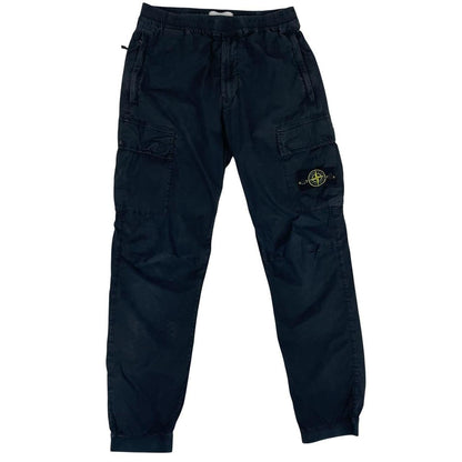 Stone Island SS 2021 Black RE-T Fit Cargo Trousers