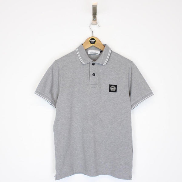 Stone Island Grey Short Sleeve Compass Polo Shirt